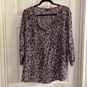 Multi Color floral blouse three-quarter sleeves